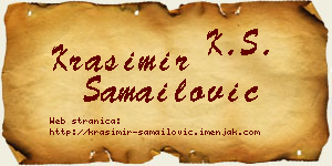 Krasimir Samailović vizit kartica